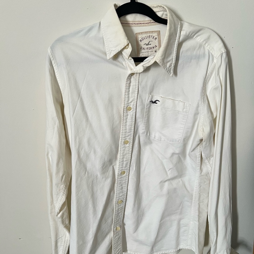 Vintage Hollister White Button-Up Shirt